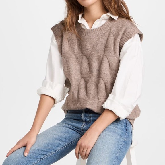 Line & Dot Sweaters - NWT Line & Dot Taupe Sweater Vest